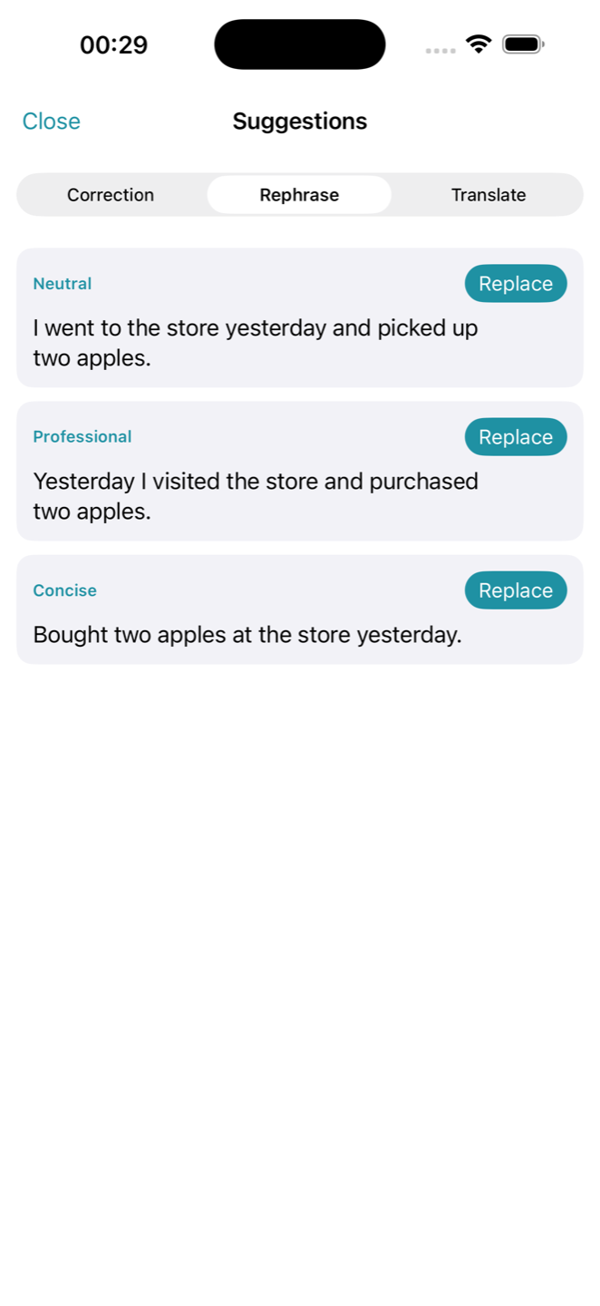 Rephrase tones on iPhone